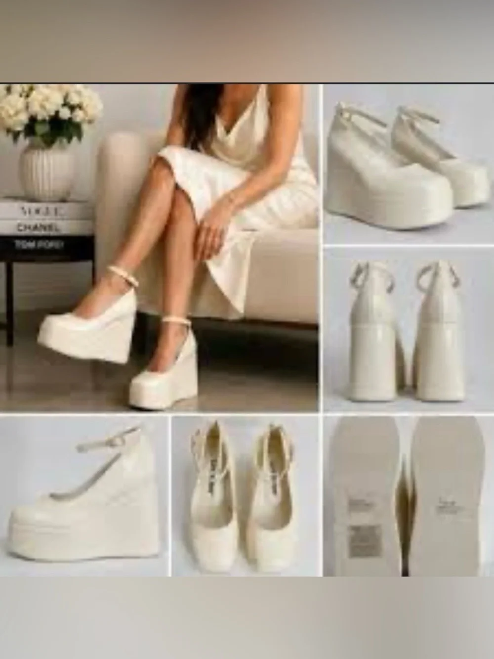 Cape Robbin platform heels feature a square toe design and a patent finish.